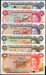 BERMUDA. Lot of (6). Bermuda Monetary Authority. 1 to 100 Dollars, 1978-1984. P-28s to 33s. Specimen