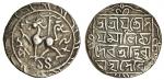 Tripura, Udaya Manikya (1567-73), Tanka, 10.66g, Sk.1489, citing Queen Hira, as previous lot, but be