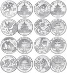 1989-1996年1盎司精制熊猫银币大全套八枚 完未流通