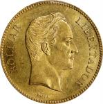 VENEZUELA. 100 Bolivares, 1886. Caracas Mint. PCGS MS-62.