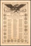 1860 Hodges’ “New Years’ Card” Large Broadside. Very Fine and Conserved.