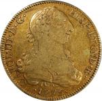 MEXICO. 8 Escudos, 1775-Mo FM. Mexico City Mint. Charles III (1759-1788). PCGS VF-35.
