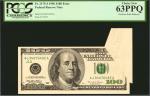 Fr. 2175-J. 1996 $100 Federal Reserve Note. Kansas City. PCGS Currency Choice New 63 PPQ. Pre-Face P