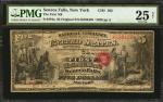 Seneca Falls, New York. $5 1865 Original. Fr. 394a. The First NB. Charter #102. PMG Very Fine 25 Net