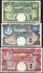 East African Currency Board, a group of 3 specimen notes from the issue of 1958 to 1960, all bear th