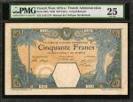 FRENCH WEST AFRICA. Banque de LAfrique Occidentale. 50 Francs, 1920. P-9Da. PMG Very Fine 25.