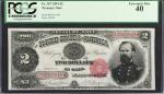 Fr. 357. 1891 $2 Treasury Note. PCGS Currency Extremely Fine 40.