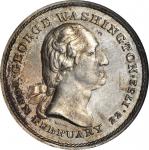 1732 (ca. 1860) Washington / Franklin Medal by Merriam. First Obverse. White Metal. 32 mm. Musante G