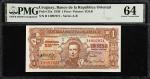 URUGUAY. Banco de la Republica Oriental del Uruguay. 1 Peso, 1939. P-35a. PMG Choice Uncirculated 64