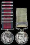 The superb and unique Military General Service Medal and Army of India pair awarded to Lieutenant-Co