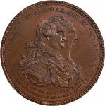 MEXICO. Charles IV & Maria Louisa/El Caballito Bronze Medal, 1796. PCGS MS-63 Brown.