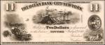 New York, New York. Ocean Bank of the City of New York. July 1, 1850. $2. About Uncirculated. Proof.