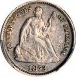 1872 Liberty Seated Half Dime. FS-101. Doubled Die Obverse. EF-40 (PCGS).