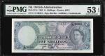 1965年斐济英政府 5 先令。FIJI. British Administration. 5 Shillings, 1965. P-51e. PMG About Uncirculated 53 EP