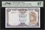 1976年马来西亚国家银行100令吉。MALAYSIA. Bank Negara Malaysia. 100 Ringgit, ND (1976). P-17a. KNB17a-c. PMG Supe