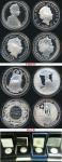 Great Britain; Lot of 4 large silver proof coin 10 Pounds, diameter 65mm, with box and coa, Proof.(4