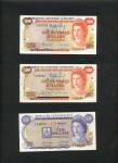 Bermuda Government issue, $10, 1970, prefix A/1, violet, Monetary Authority, $100, 1984, red and $10