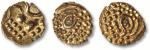 古印度打制金币三枚，重约1.7g，XF，敬请预览