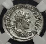 Roman Empire ローマ帝国 AR Antoninianus Philip I フィリップ1世 AD244~249 NGC-MS“Strike5/5 Surface4/5 Fine Style