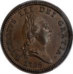 ISLE OF MAN. Penny, 1786. London Mint. George III. PCGS MS-63 Brown Gold Shield.