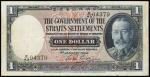 STRAITS SETTLEMENTS. Government of the Straits Settlements. $1, 1.1.1934. P-16a.