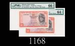 1967-72年马来西亚中央银行10元，两枚评级品1967-72 Bank Negara Malaysia 10 Ringgit, ND, s/ns A/50 327526 & A/65 805546