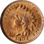 1894 Indian Cent. MS-64 RD (PCGS).