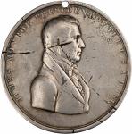 1817 James Monroe Indian Peace Medal. Silver. Second Size. Julian IP-9, Prucha-41. Fine.