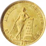 COSTA RICA. 1/2 Escudo, 1851-JB. San Jose Mint. NGC AU-58.