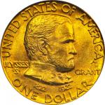 1922 Grant Memorial Gold Dollar. Star. MS-64 (PCGS).