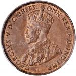 1934年一分钱，墨尔本造币厂。