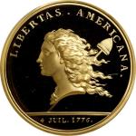 1781 (2000) Libertas Americana Medal. Modern Paris Mint Dies. Gold. No. 097/500. Proof-67 Deep Cameo