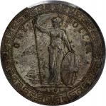 1901-C年英国贸易银元站洋壹圆银币。加尔各答铸币厂。GREAT BRITAIN. Trade Dollar, 1901-C. Calcutta Mint. Victoria. PCGS MS-62