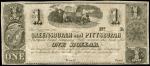 Allegheny County, Pennsylvania. Greensburgh and Pittsburgh Turnpike Road Company. ND (18xx). $1. Ver