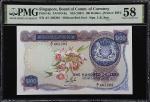 SINGAPORE. Board of Commissioners of Currency. 100 Dollars, ND (1967). P-6a. TAN#O-6a. PMG Choice Ab