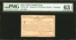 NY-182. New York. January 6, 1776. 2 Shillings. PMG Choice Uncirculated 63 EPQ.