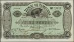 COLOMBIA. Banco de Pamplona. 10 Pesos, 1883-84. P-S713. PCGS Choice About New 58.