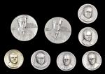 Lot of (8) Medallic Art Co. Medals. Silver. Mint State.