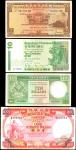 1967-92年不同香港银行伍，拾 & 壹佰圆。四张。 HONG KONG. Lot of (4). Mixed Banks. 5, 10 & 100 Dollars, 1967-92. P-Vari