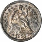 1853 Liberty Seated Half Dime. Arrows. MS-65 (PCGS).