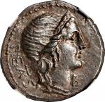 ROMAN REPUBLIC. M. Herennius. AR Denarius, Rome Mint, ca. 108/7 B.C. NGC Ch EF.