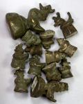 Group Lots - World Coins，BURMA: LOT of 13 opium weights, various weights between 10 and 1 kyat, from