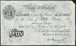 Bank of England, K.O. Peppiatt, ｣5, Liverpool, 24 January 1936, serial number T/228 51461, black and