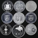 Lot of asian, african&oceanian coins アジア、アフリカ、オセアニアのコイン Lot of Oceanian Crown size silvers オセアニアのクラウ