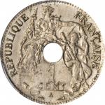 1897-A年坐洋一分样币 FRENCH INDO-CHINA. Copper-Nickel-Zinc Cent Pattern, 1897-A. Paris Mint. PCGS SP-63 Gol