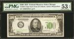 Fr. 2201-Gdgs. 1934 $500 Federal Reserve Note. Chicago. PMG About Uncirculated 53 EPQ.
