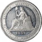 1853 Crystal Palace. Type I. White Metal. 45 mm. HK-6. Rarity-6. About Uncirculated.
