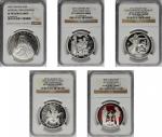 CANADA. Quintet of War Memorial (5 Pieces), 2007-15. All NGC PROOF-70 Ultra Cameo Certified.