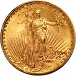 1924年美国20元金币，重33.4g含.900金，总含金量30.1克（0.97盎司），PCGS MS65，#42376207