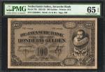 1925-28年荷属东印度爪哇银行100盾。NETHERLANDS INDIES. Javasche Bank. 100 Gulden, 1925-28. P-73b. PMG Gem Uncircu